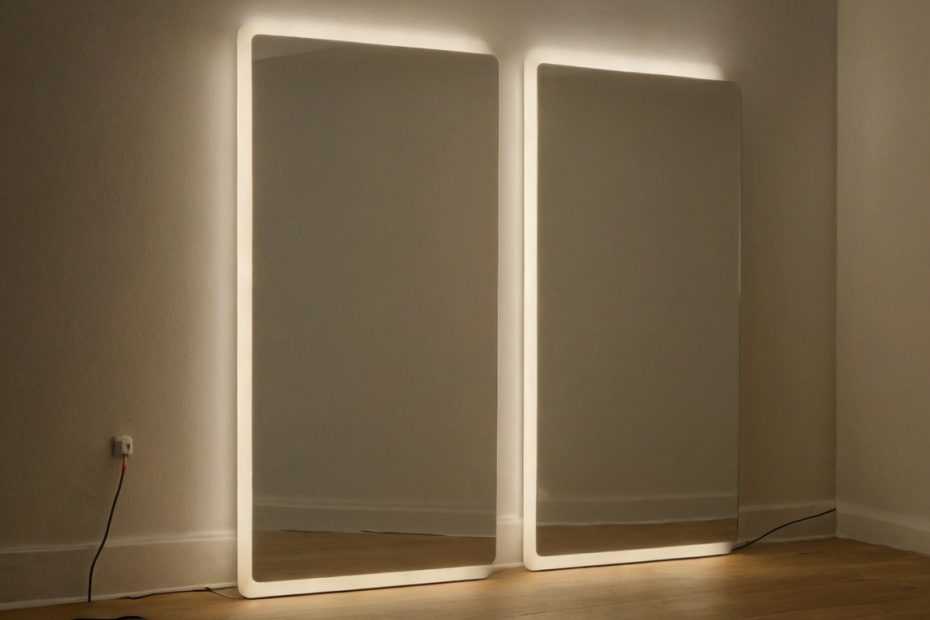 Why do floor mirrors make electric-light glare more noticeable editorial visual
