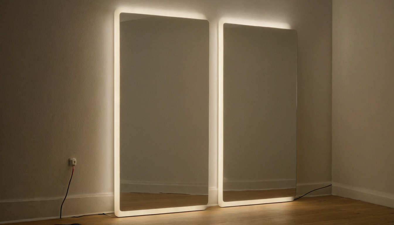 Why do floor mirrors make electric-light glare more noticeable editorial visual