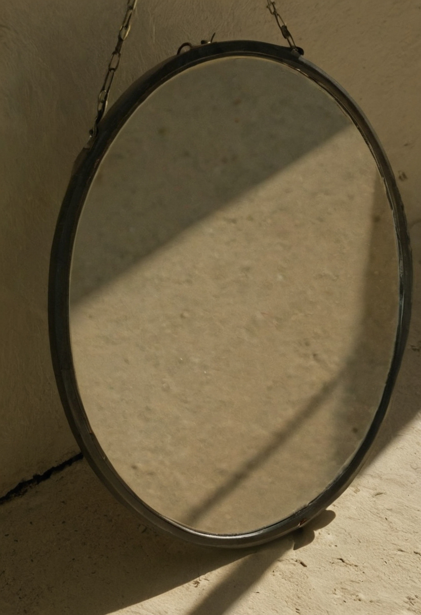 A sun-path check should happen before choosing the floor mirror position editorial visual