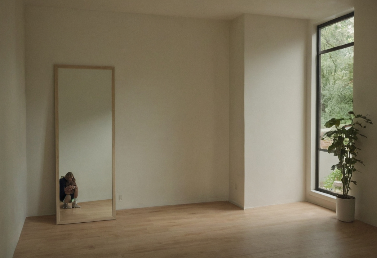 Practical visual for The safest floor mirror placement usually reflects light toward matte ceilings, pale side walls, or circulation zones
