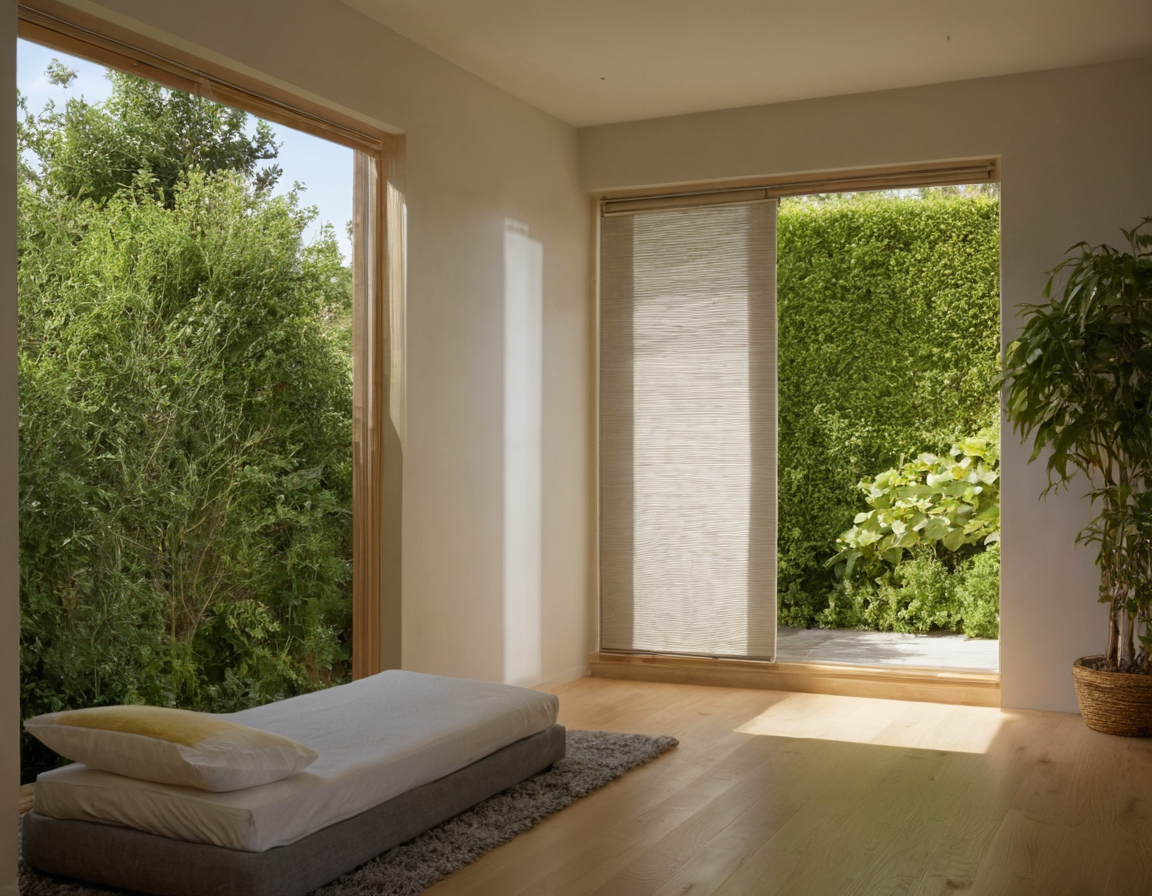 Blinds, sheers, films, and planting should control privacy before the floor mirror is installed editorial visual