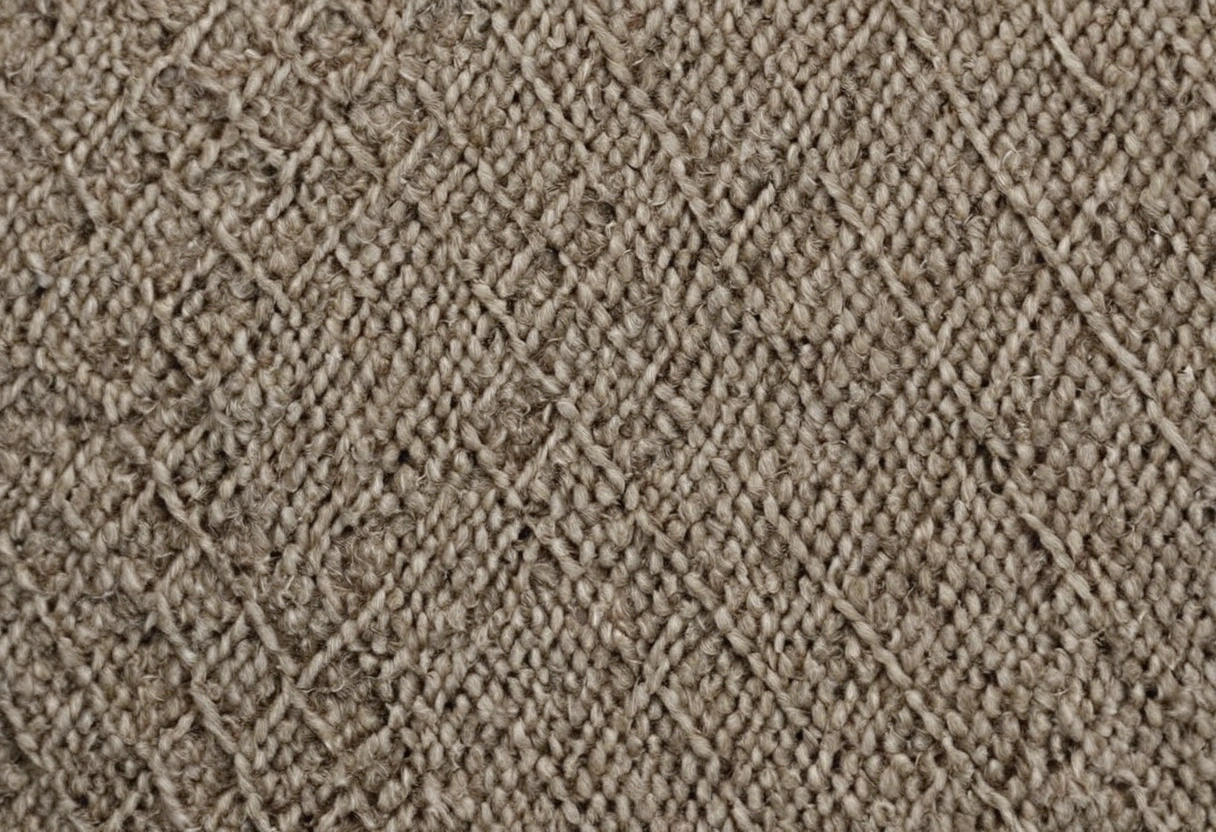 Back of a hand-tufted wool rug with latex coating