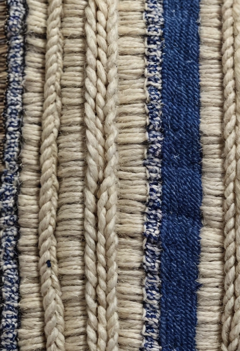 Fringe and selvedge of a hand-knotted wool rug