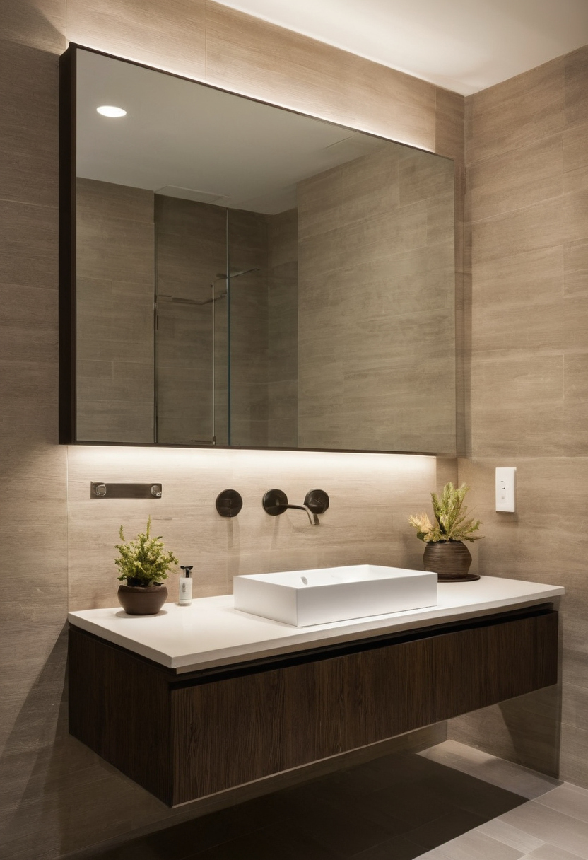 What clearance does a bathroom vanity need in front