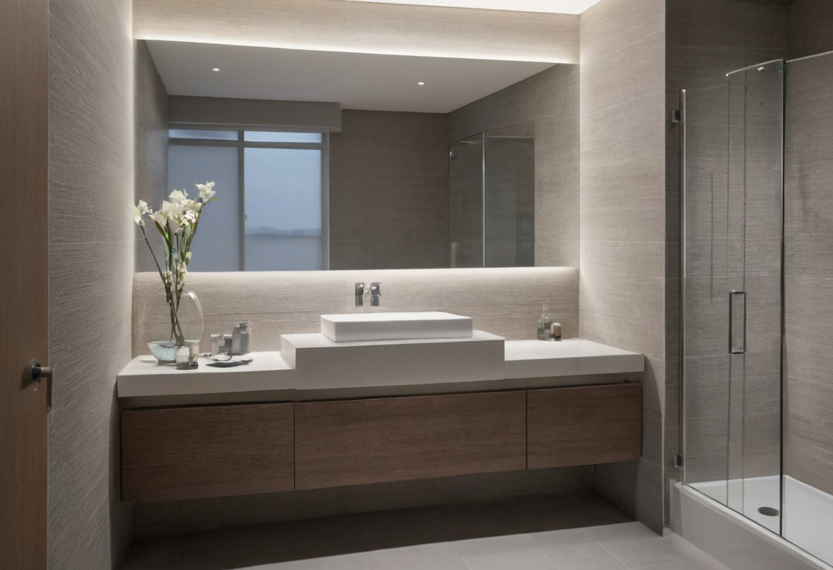 How wide can a vanity be in a small bathroom