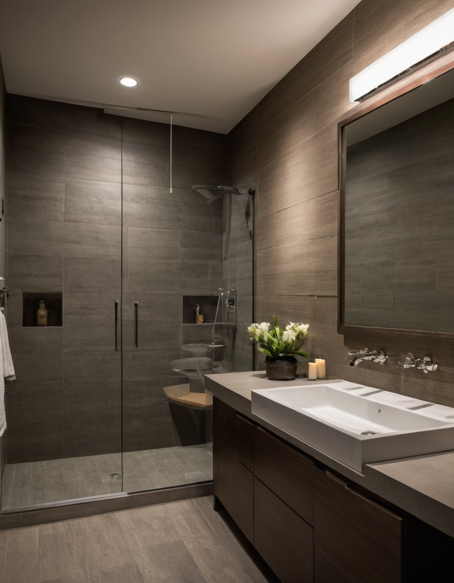 How do door swings affect vanity placement in small bathrooms